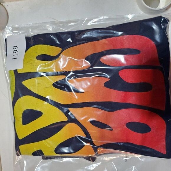 DOM Shirt Mens Large Blue No Bad Vibes Graphic Print Short Sleeve Tee - Picture 6 of 6